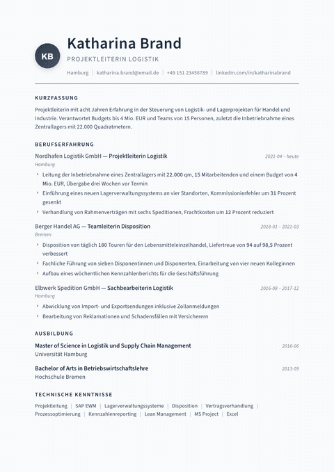 Lebenslauf Vorlage Thesis