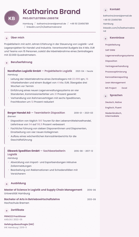 Lebenslauf Vorlage Bloom