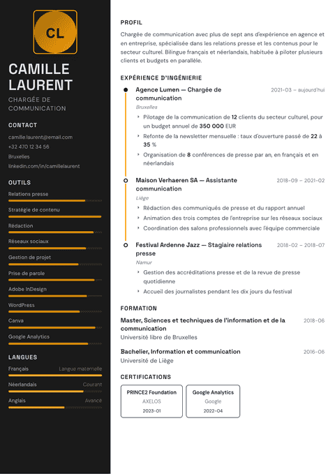 Modèle de CV Architect