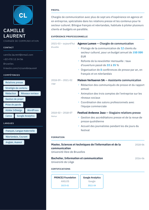 Modèle de CV Everest