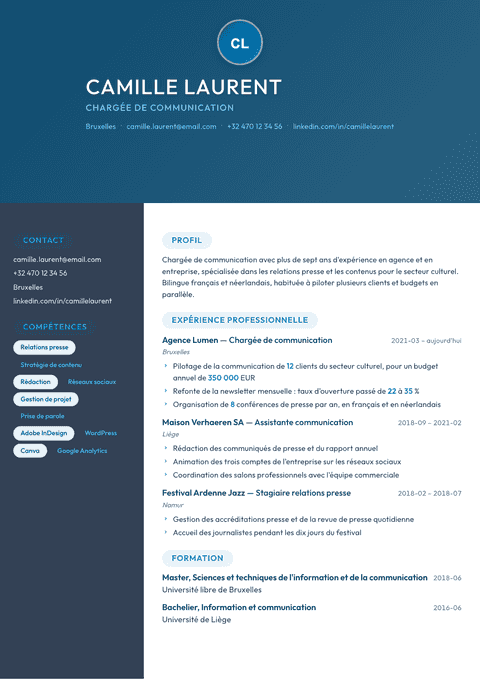 Modèle de CV Nexus