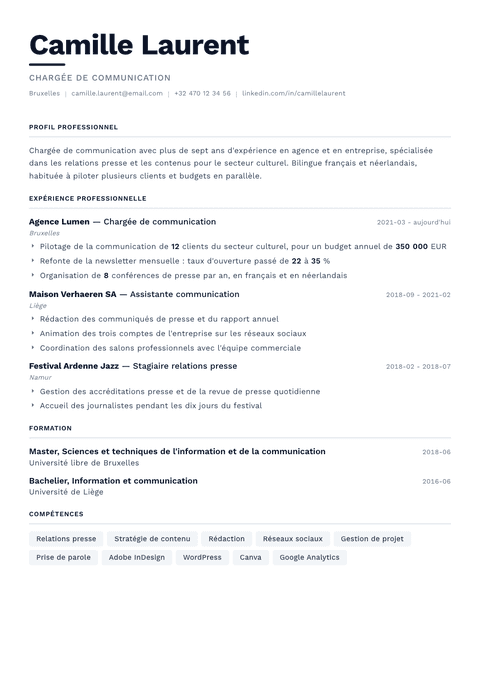 Modèle de CV Berlin