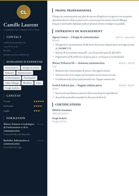 Modèle de CV Presidio