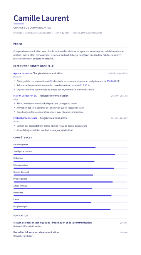 Modèle de CV Logic