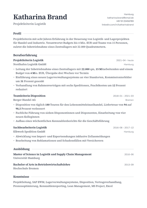 Lebenslauf Vorlage Editorial Classic