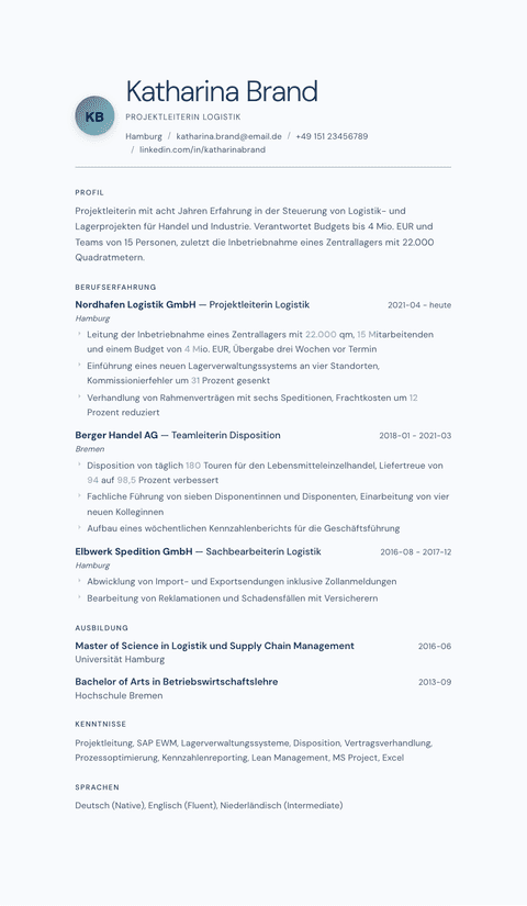 Lebenslauf Vorlage Nordic Frost