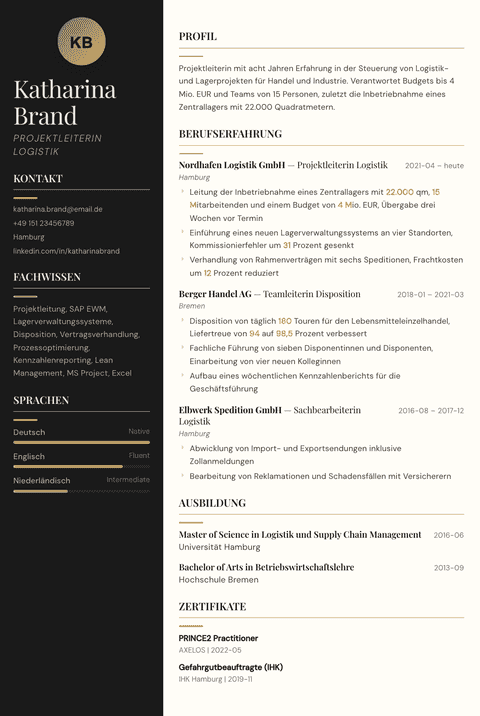Lebenslauf Vorlage Obsidian