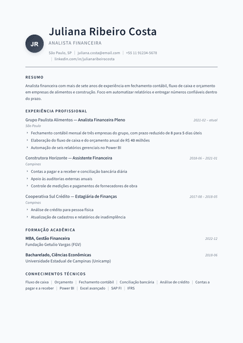 Modelo de currículo Thesis