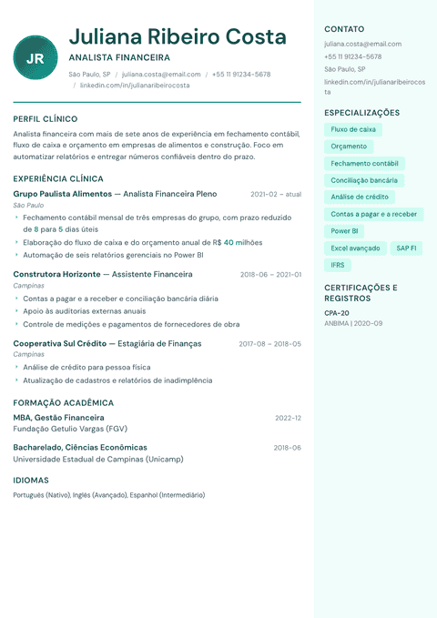 Modelo de currículo Remedy